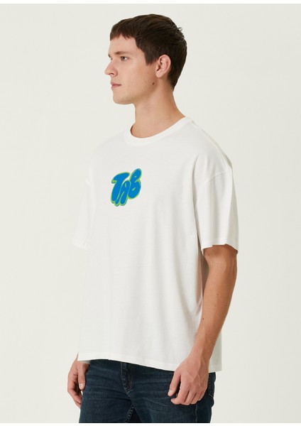 Blue Mask Beyaz Oversized Kısa Kollu Erkek T-Shirt modelleri