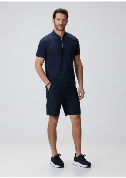 N-Tech Lacivert Polo Yaka Merserize T-Shirt