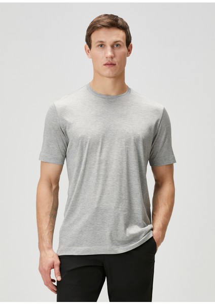 James Koyu Gri Ipek T-Shirt