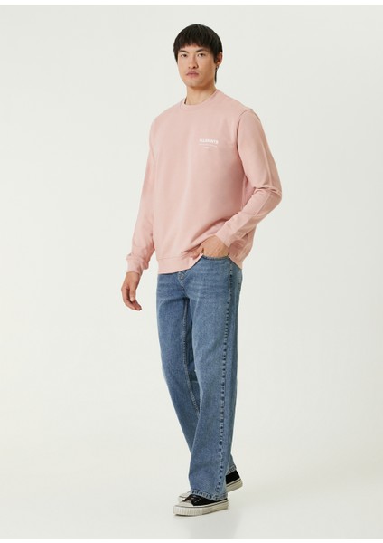 Relaxed Fit Access Pembe Organik Pamuk Sweatshirt