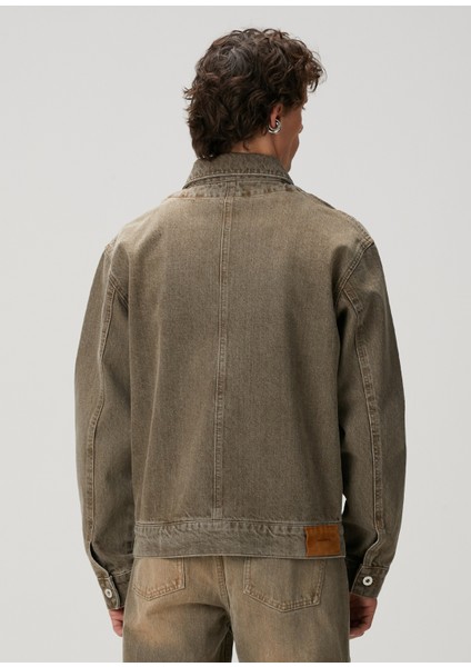Kahverengi Denim Ceket