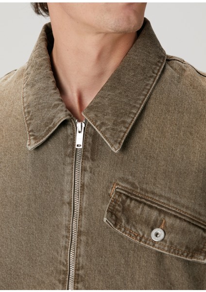Kahverengi Denim Ceket