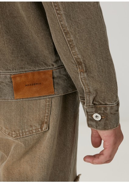 Kahverengi Denim Ceket