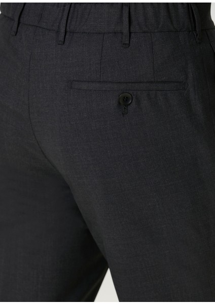 Koyu Gri Yün Pantolon