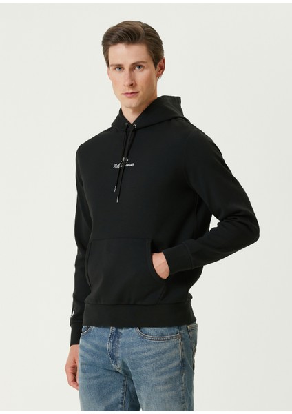 Siyah Kapüşonlu Sweatshirt