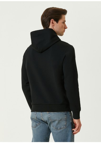 Siyah Kapüşonlu Sweatshirt