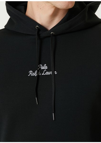 Siyah Kapüşonlu Sweatshirt