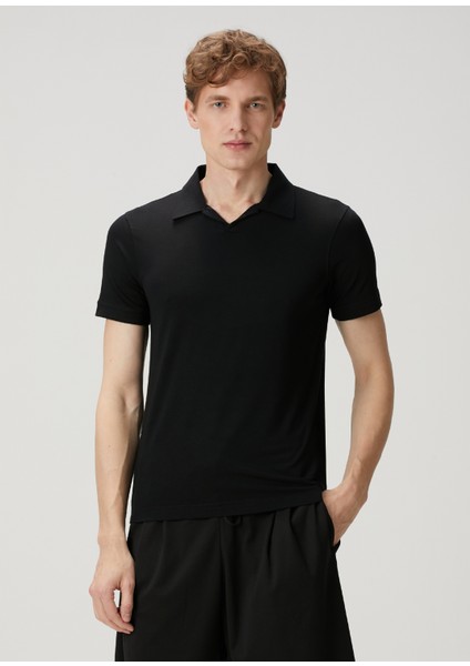 Siyah Polo Yaka T-Shirt