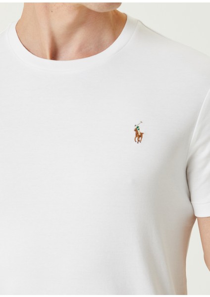 Beyaz Logo Nakışlı T-Shirt indirimleri