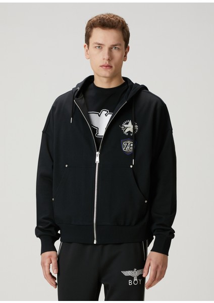 Astro Boy Antrasit Kapüşonlu Sweatshirt