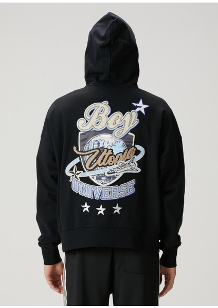Astro Boy Antrasit Kapüşonlu Sweatshirt