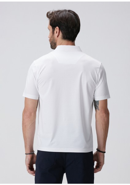 N-Tech Beyaz Polo Yaka T-Shirt