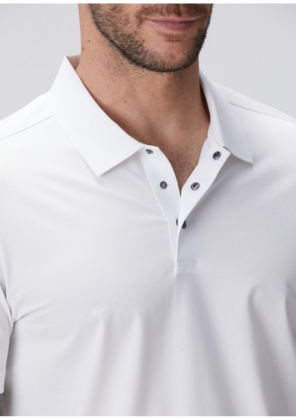 N-Tech Beyaz Polo Yaka T-Shirt