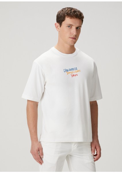 Summer Lovers Beyaz Nakışlı T-Shirt