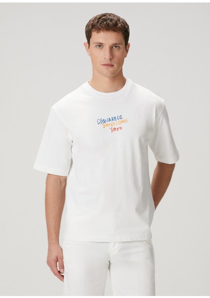 Summer Lovers Beyaz Nakışlı T-Shirt modelleri