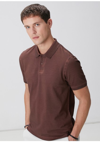 Kahverengi Polo Yaka T-Shirt fiyatları