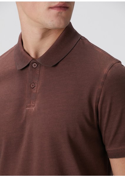 Kahverengi Polo Yaka T-Shirt