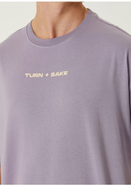 Greed Lila Baskılı Oversize Kısa Kollu Erkek T-Shirt indirimleri