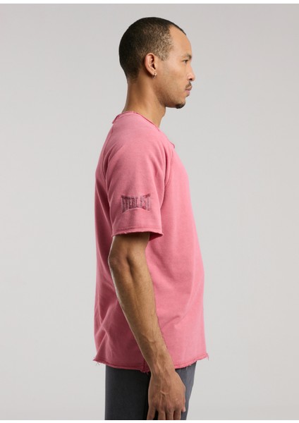 Ny Street Oversize Geniş Yaka Açık Kırmızı Kısa Kollu Erkek T-Shirt modelleri
