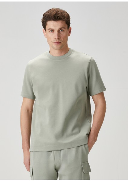 Su Yeşili Kısa Kollu Sweatshirt