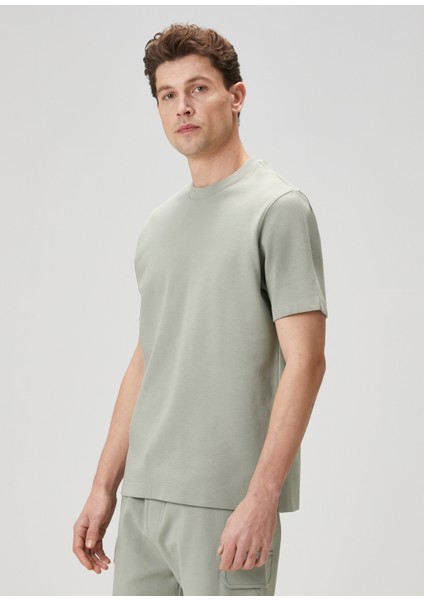Su Yeşili Kısa Kollu Sweatshirt