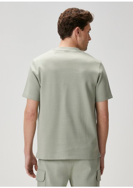 Su Yeşili Kısa Kollu Sweatshirt