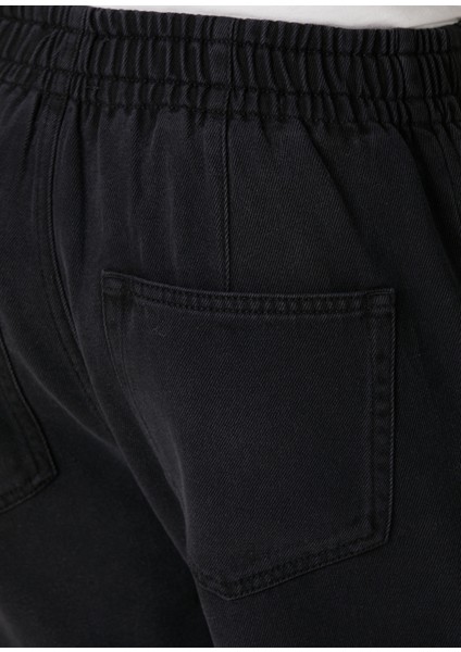 Antrasit Denim Şort