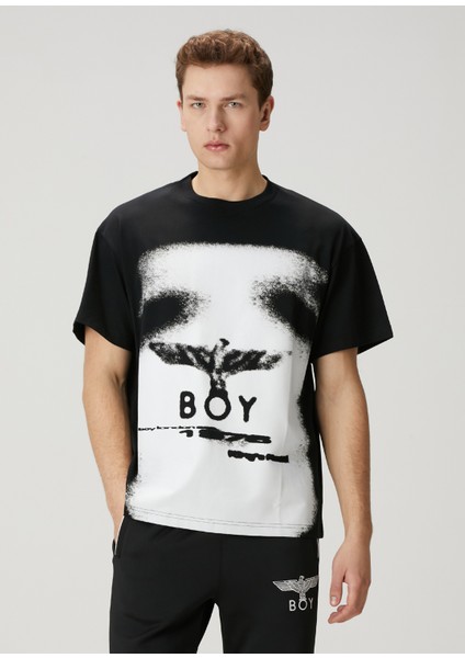 Ghoul Siyah Logo Baskılı T-Shirt