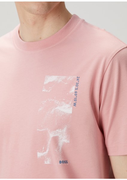 Pembe Logo Baskılı T-Shirt indirimleri
