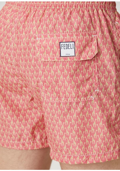 Madeira Pembe Figür Desenli Mayo