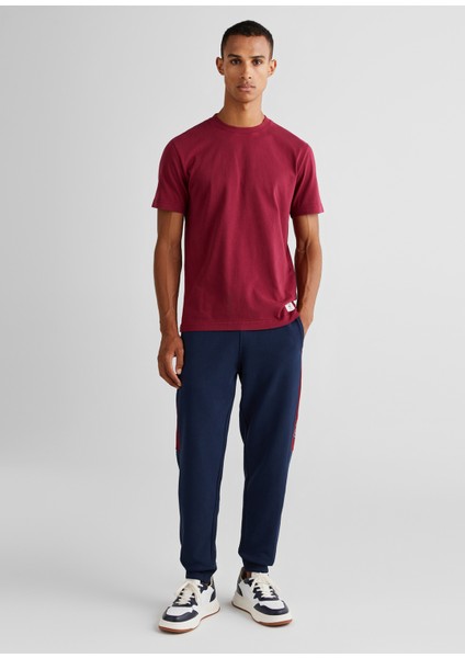 Bordo Bisiklet Yaka Regular Fit Erkek T-Shirt modelleri