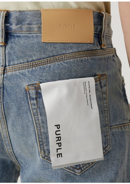 Relaxed Straight Mavi Jean Şort