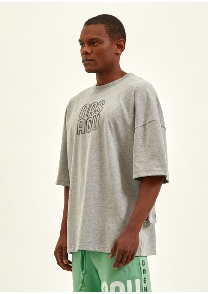 Gri Krom Oversize Unisex T-Shirt