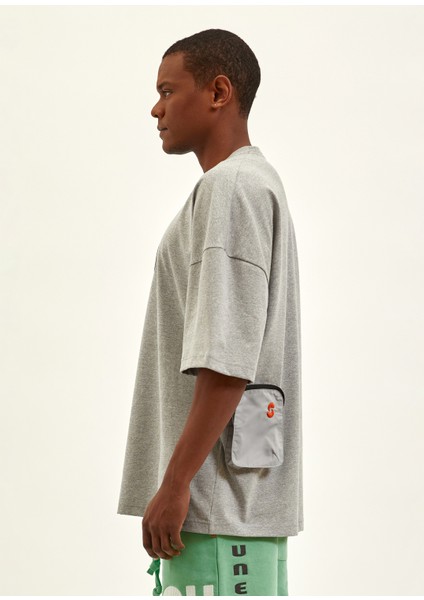 Gri Krom Oversize Unisex T-Shirt