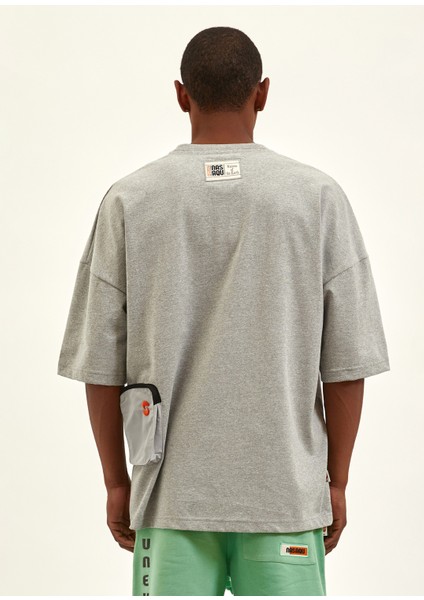 Gri Krom Oversize Unisex T-Shirt