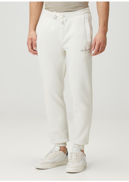 Fildişi Beli Kordonlu Jogger Eşofman Altı