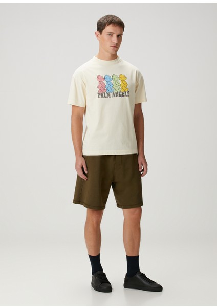 Kırık Beyaz Logo Baskılı T-Shirt fiyatları