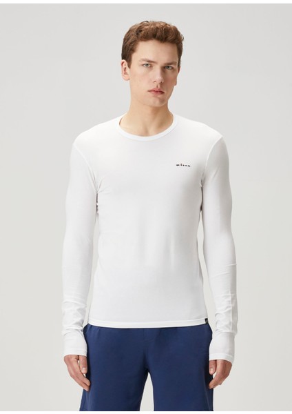 Beyaz Uzun Kollu T-Shirt