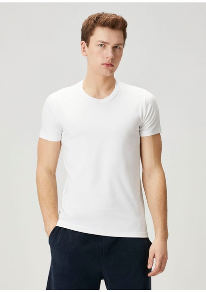 2li Beyaz Basic T-Shirt