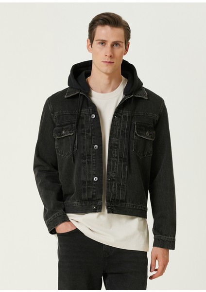 Spirit Siyah Denim Trucker Ceket