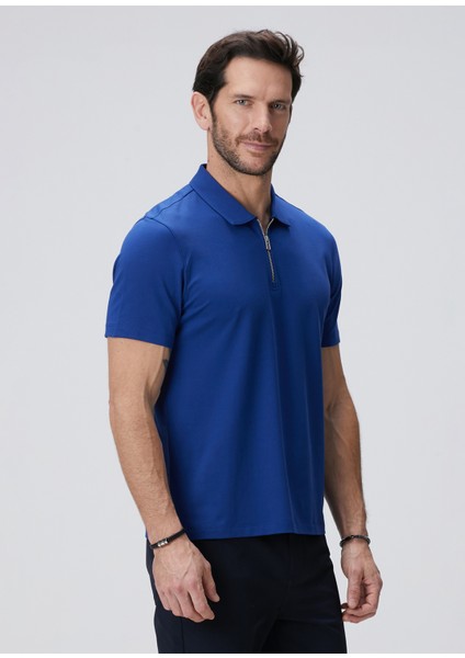 N-Tech Saks Polo Yaka Merserize T-Shirt