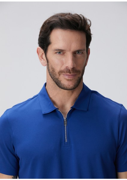 N-Tech Saks Polo Yaka Merserize T-Shirt