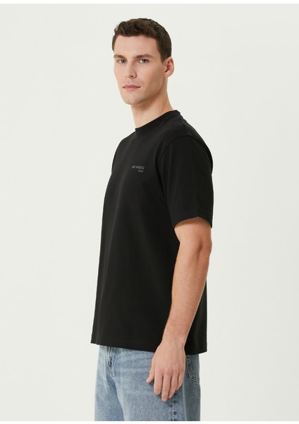 Siyah Logo Baskılı T-Shirt modelleri