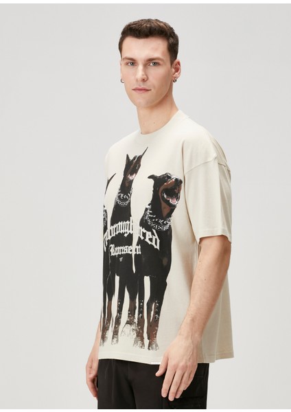 Thoroughbred Beyaz Baskılı T-Shirt modelleri