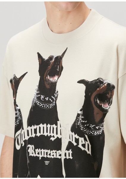Thoroughbred Beyaz Baskılı T-Shirt indirimleri