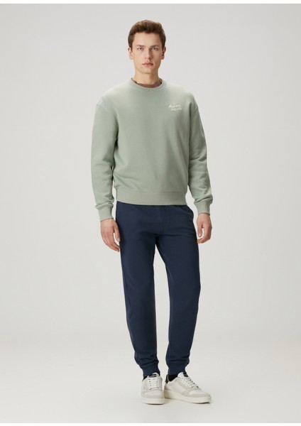 Su Yeşili Logo Nakışlı Sweatshirt fiyatları