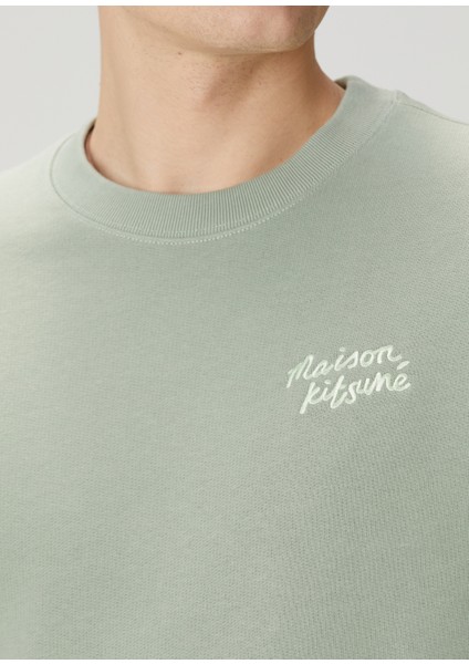 Su Yeşili Logo Nakışlı Sweatshirt indirimleri