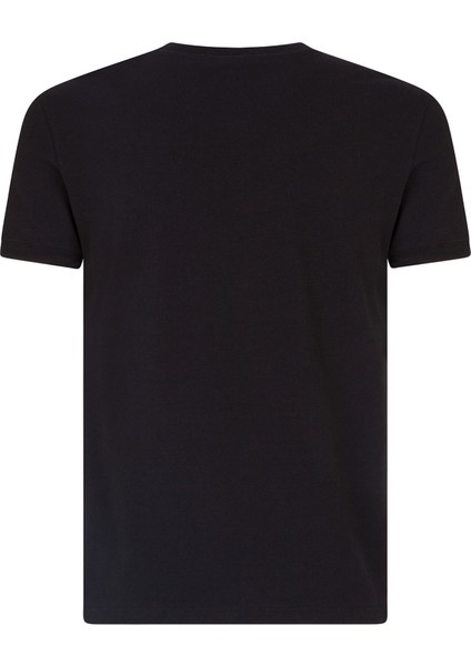 Regular Fit Siyah Bisiklet Yaka T-Shirt