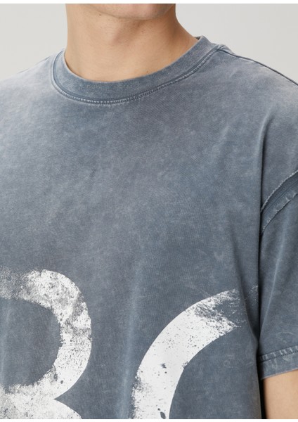 Boy Relic Koyu Mavi Baskılı T-Shirt indirimleri