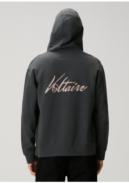 Sacha Antrasit Kapüşonlu Logo Baskılı Sweatshirt fırsatları